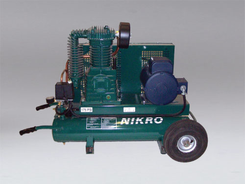 860757 - 5 H.P. 220V 2 Stage, 175 PSI Portable Electric Compressor - NIKRO Industries, Inc.